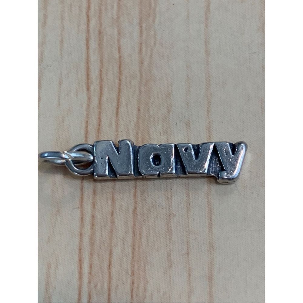 .925 Navy Sterling Silver Jewelry Charm